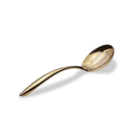 Bon Chef Ez Use Banquet Slotted Serving Spoon W/Hollow Coolhandle 9-3/4 - Gold 9464G